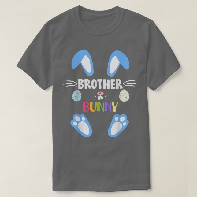 Brother Bunny Cute Design Costume Manar Boy Family T Shirt (Design framsida)