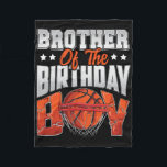 Brother Bysketbyll Birthday Boy Byller B-da Fleecefilt<br><div class="desc">Brother Bysketbyll Birthday Boy Byller B-day Party</div>