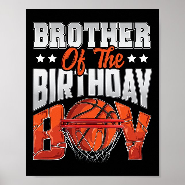 Brother Bysketbyll Birthday Boy Byller B-da Poster (Framsidan)