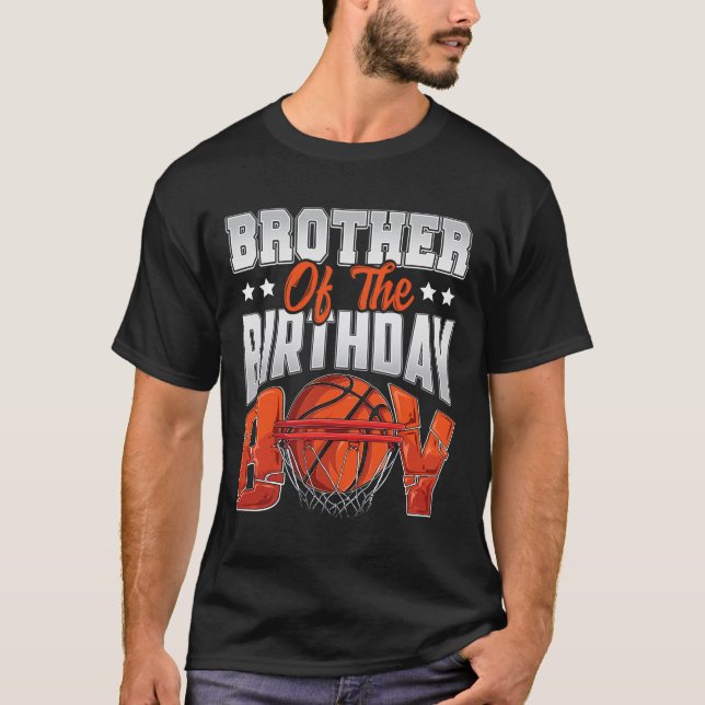 Brother Bysketbyll Birthday Boy Byller B-da T Shirt (Framsida)