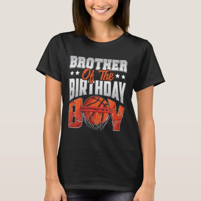 Brother Bysketbyll Birthday Boy Byller B-da T Shirt (Framsida)