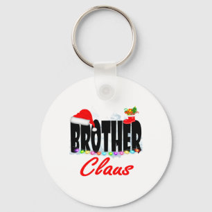 Brother Claus jul Santa Hat Matching Family Nyckelring