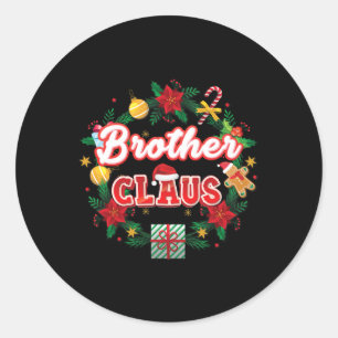 Brother Claus jul Santa Laurel Wandemistle Runt Klistermärke