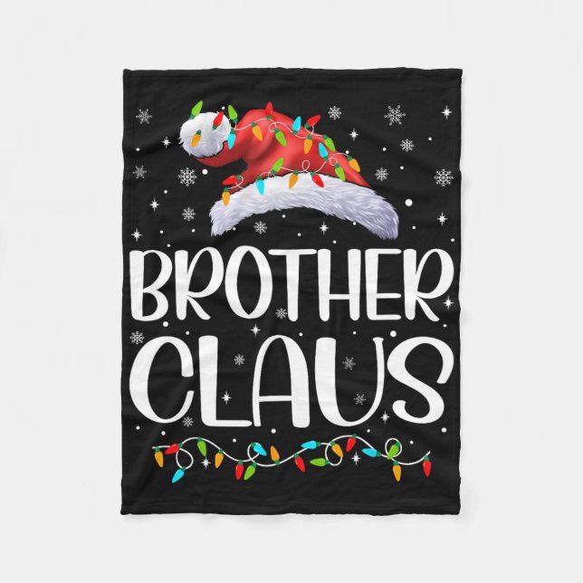 Brother Claus Julafton Ljus jul Pajama Matchin Fleecefilt (Framsidan)