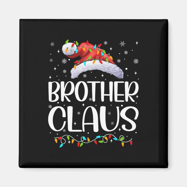 Brother Claus Julafton Ljus jul Pajama Matchin Magnet (Framsidan)