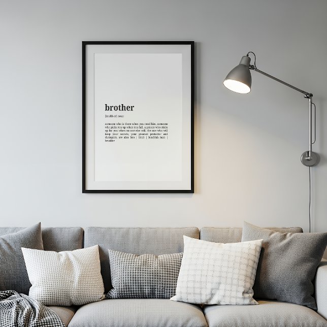 Brother Definition Poster – Gift for Brother (Skapare uppladdad)