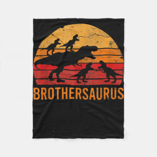 Brother Dinosaur 5 Boy Funny Big Little Brother Fleecefilt
