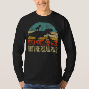 Brother Dinosaur Brothersaurus 3 Two Kids Christma T Shirt