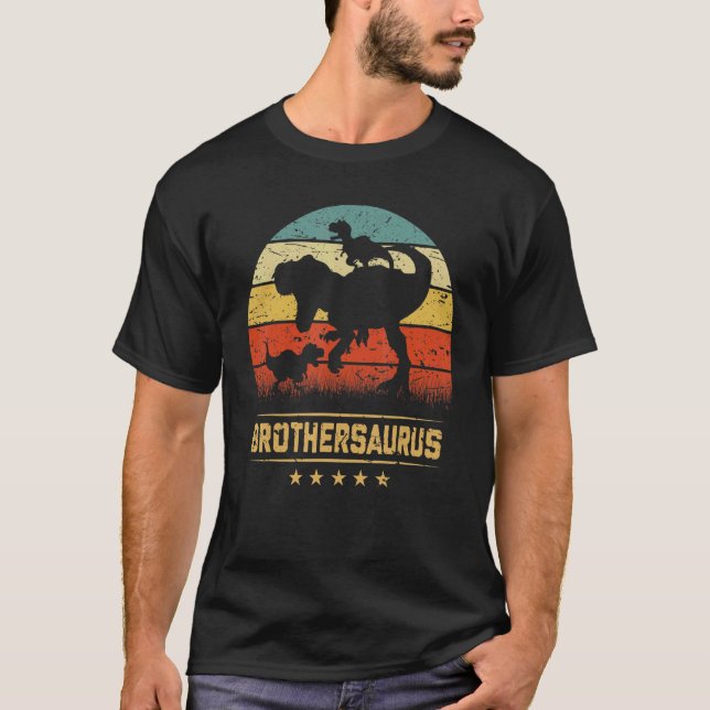 Brother Dinosaur Rex Brothersaurus 2 children Fami T Shirt (Framsida)