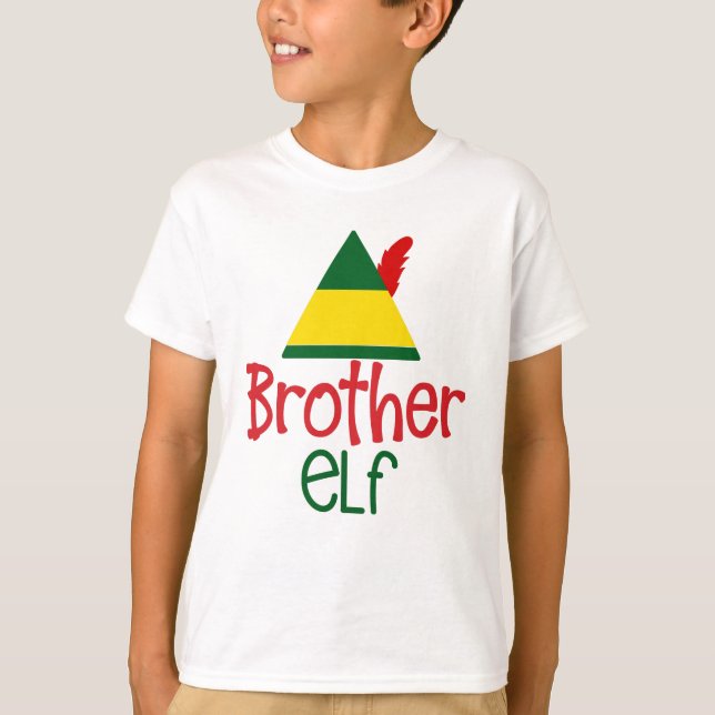 Brother Elf Baby Kids Helgdag  Family Roligt T Shirt (Framsida)