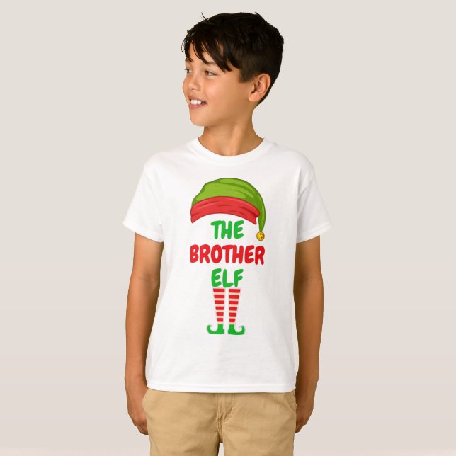 Brother Elf Boy's Basic T-Shirt (Hel framsida)