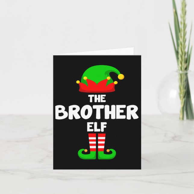Brother Elf Funny Julmatchande familje-Pa Kort (Framsida)