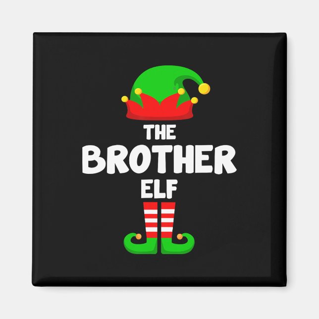 Brother Elf Funny Julmatchande familje-Pa Magnet (Framsidan)