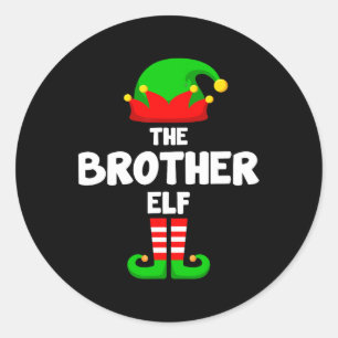 Brother Elf Funny Julmatchande familje-Pa Runt Klistermärke