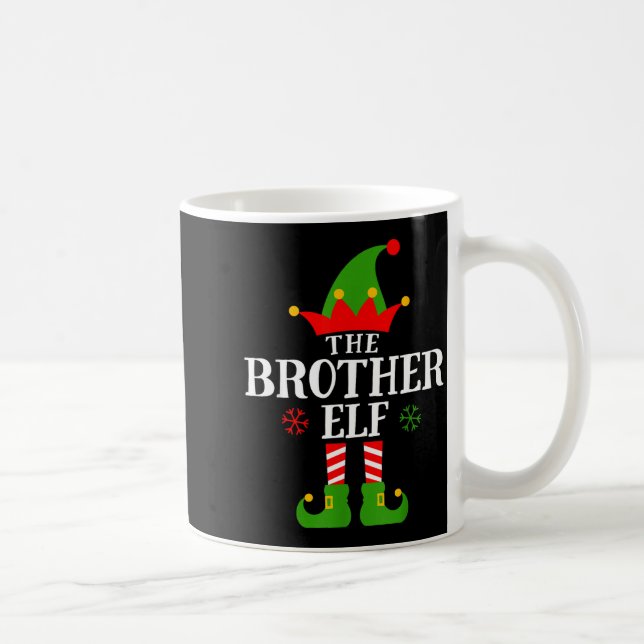 Brother Elf Funny Matching Family Group Christmas  Kaffemugg (Höger)