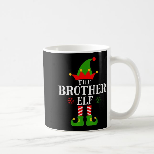 Brother Elf Funny Matching Family Group Christmas  Kaffemugg (Höger)
