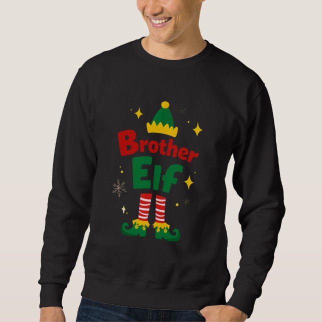 Brother Elf Holiday Family Matching Set Lång Ärmad Tröja (Framsida)
