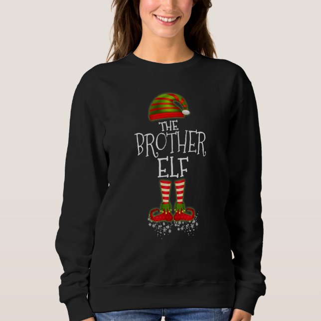 Brother Elf Matching Family Group jul Party T Shirt (Framsida)