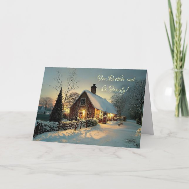 BROTHER & FAMILY CHRISTMAS CARD TACK KORT (Framsida)