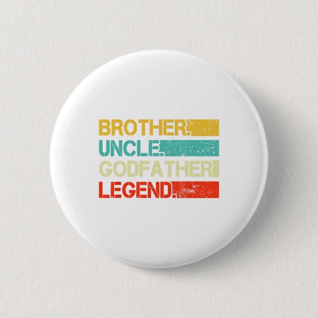 Brother farbror Godfather Legend Best Funny farbro Knapp (Framsida)