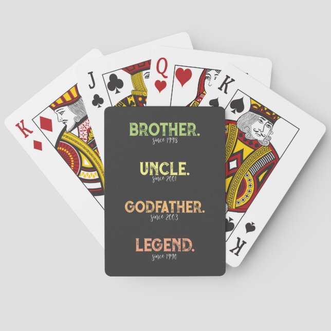 Brother farbror Godfather Legend sedan år Casinokort (Baksidan)