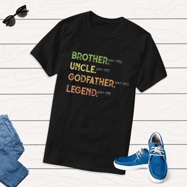 Brother farbror Godfather Legend sedan årets Anpas T Shirt (Skapare uppladdad)