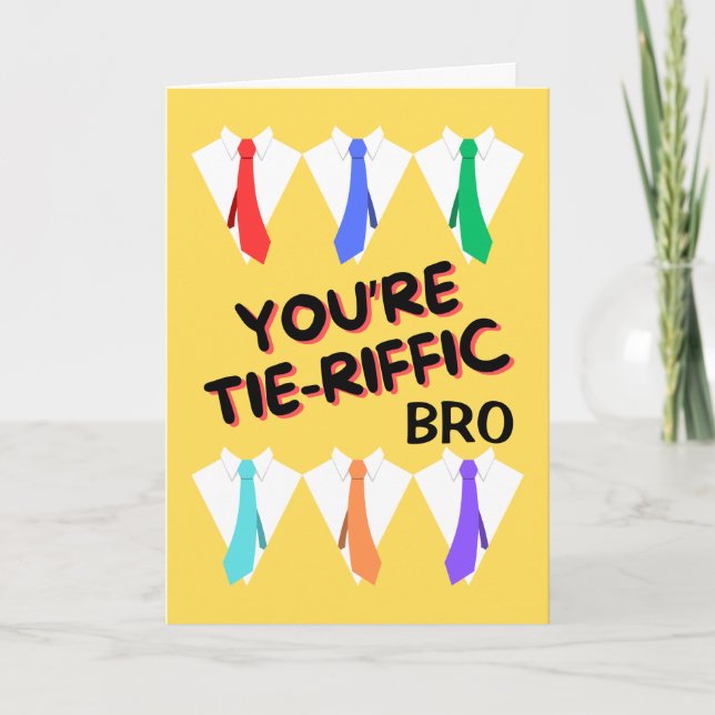 Brother Fars dag Tie-riffic Shirts and Ties Kort (Framsida)