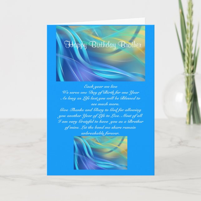 Brother-födelsedag Kort (Framsida)