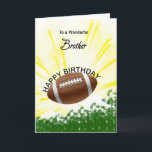 Brother Football Birthday Card Kort<br><div class="desc">Ge din fotbollsälskande bror ett fotbollskort med ett explosivt fotbollstema! En fotboll med ord "till en underbar bror".</div>