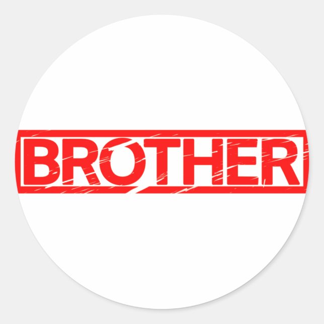Brother Frimärke Runt Klistermärke (Framsida)