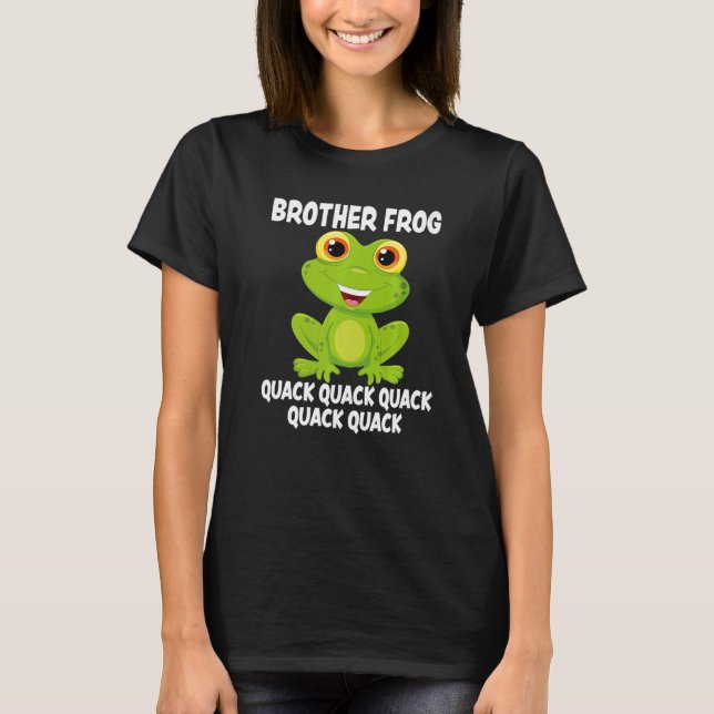 Brother Frog Animal Pun Kärlek Amphibian Toad Frog T Shirt (Framsida)