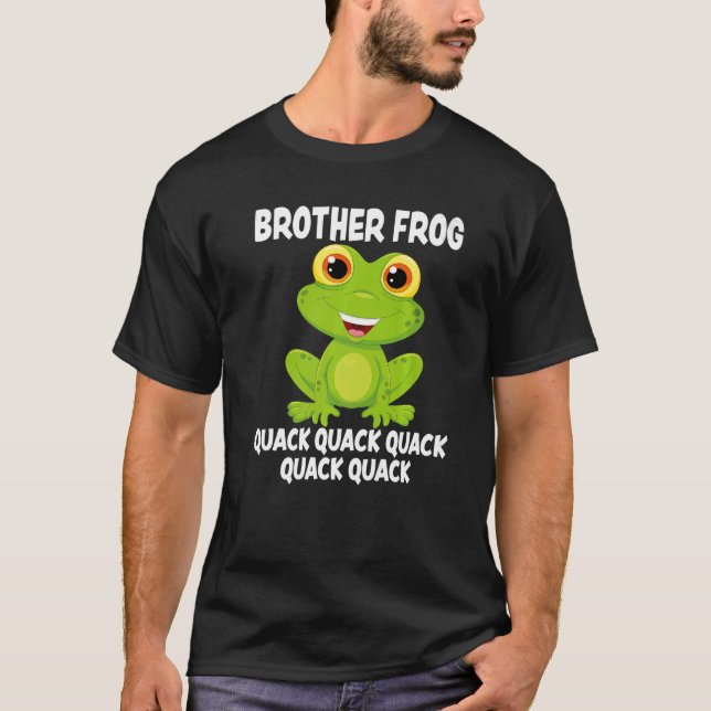 Brother Frog Animal Pun Kärlek Amphibian Toad Frog T Shirt (Framsida)