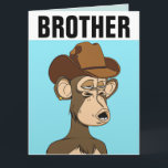 BROTHER FUNNY MONKEY BIRTHDAY OVERSIZED CARD KORT<br><div class="desc">BROTHER MONKEY GRATTIS PÅ FÖDELSEDAGEN-KORT</div>