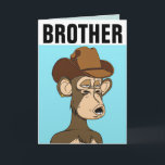 BROTHER FUNNY MONKEY FÖDELSEDAGSKORT KORT<br><div class="desc">BROTHER MONKEY GRATTIS PÅ FÖDELSEDAGEN-KORT</div>