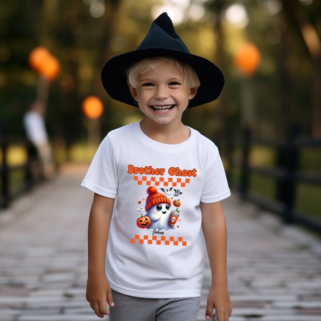 Brother Ghost Personlig Namn Gift for Boys T Shirt (Skapare uppladdad)