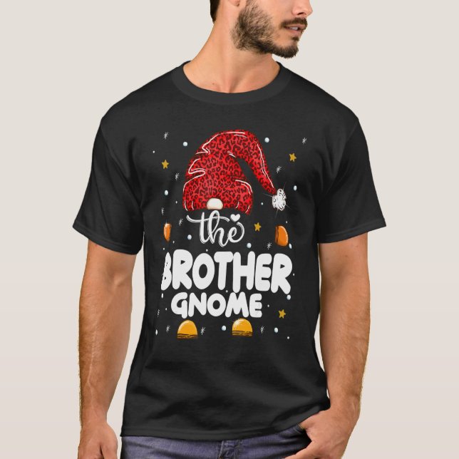 Brother Gnome Leopard Family Matching Christmas Pa T Shirt (Framsida)