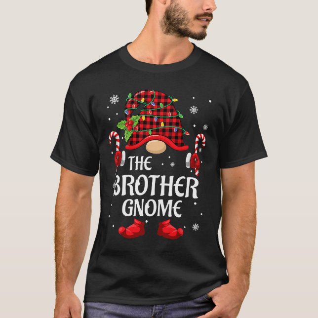 Brother Gnome Matching Christmas Pjs For Family  T Shirt (Framsida)