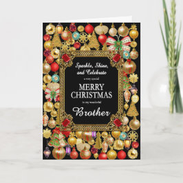 Brother God jul med prydnadsföremål Helgkort