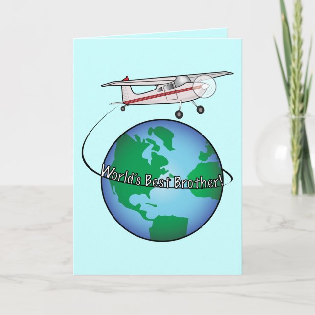 Brother Grattis på födelsedagen med flygplan Kort (Framsida)