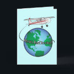 Brother Grattis på födelsedagen med flygplan Kort<br><div class="desc">Säg till broder att han är världens bästa bror med det här kortet som har ett flygplan som flyger runt världen. För matchande artiklar,  skriv "penguincornerstore-flygplan" i Zazzle-sökningen pub.</div>
