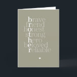 Brother Greeting Card Kort<br><div class="desc">Visa din bror hur speciell han är med detta vackra hälsningskort som är perfekt för tillfälle.</div>