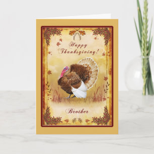Brother Happy thanksgiving Turkey Card Helgkort