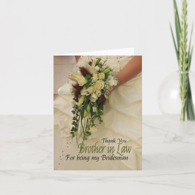 Brother i Law Bridesman tackar dig Tack Kort (Framsida)