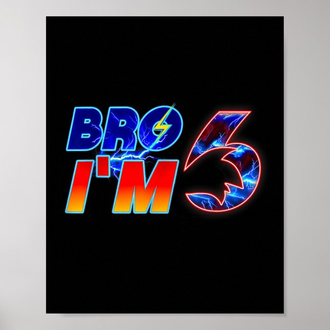 Brother Im 6e Birthday Boy Matching Party Poster (Framsidan)