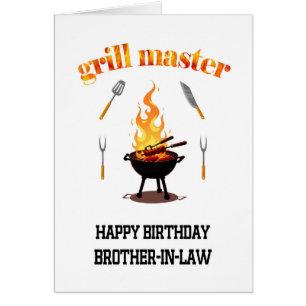 Brother in Law Grill Master Birthday Hälsningskort