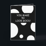 Brother Joke Black Personlig Bro 50:e födelsedagen Kort<br><div class="desc">Brother Joke Black Personlig Bro 50 Birthday, en vacker design som är avsedd för alla som tittar vackra födelsedagskort för broder, födelsedagskort för äldre bror eller födelsedagskort för yngre bror, den här skulle vara coola. Utformningen har en bakgrund i fullt med vissa vita cirklar, det är anpassade, du kan lägga...</div>