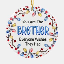 Brother jul Ljus Ceramic Ornament