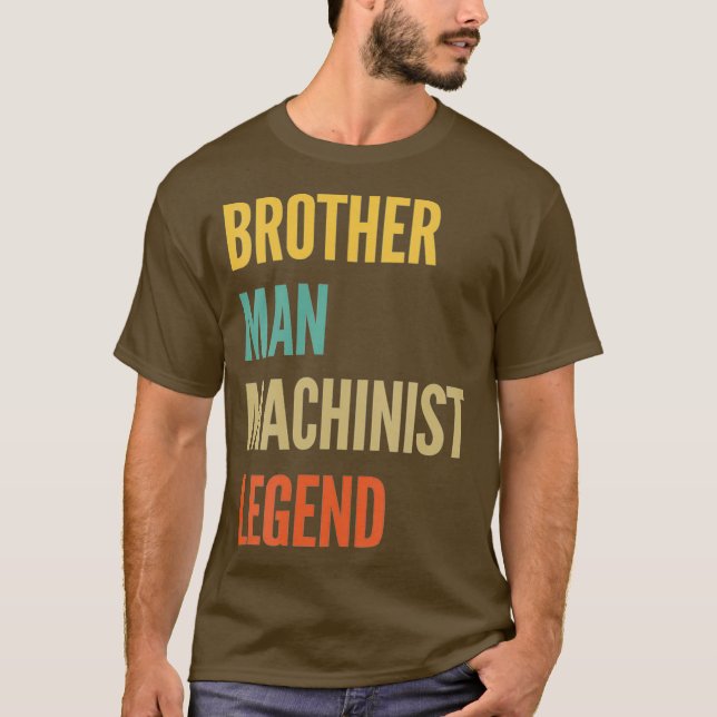 Brother Man Machinist Legend T Shirt (Framsida)