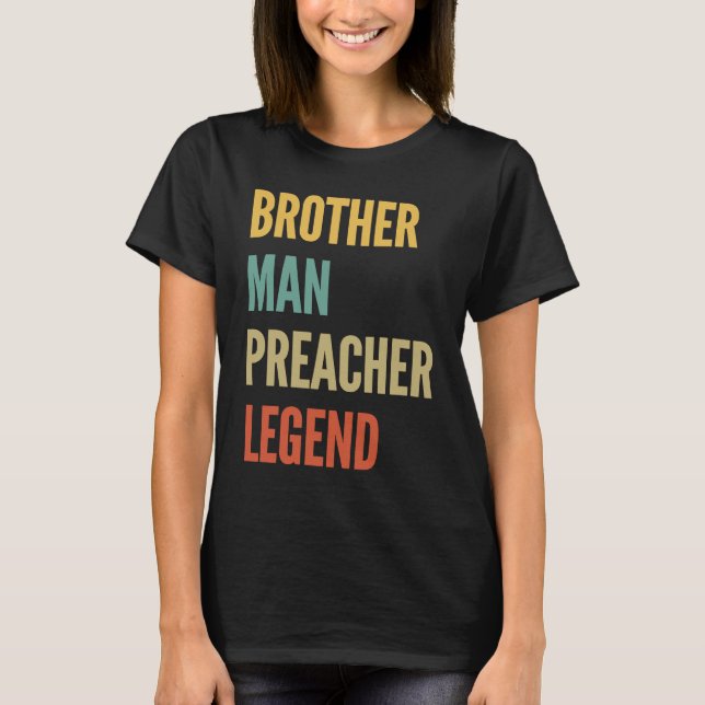 Brother Man Preacher Legend T Shirt (Framsida)