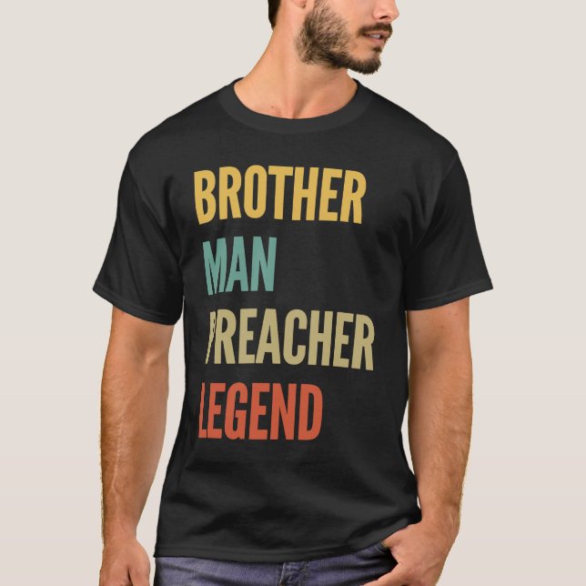 Brother Man Preacher Legend T Shirt (Framsida)